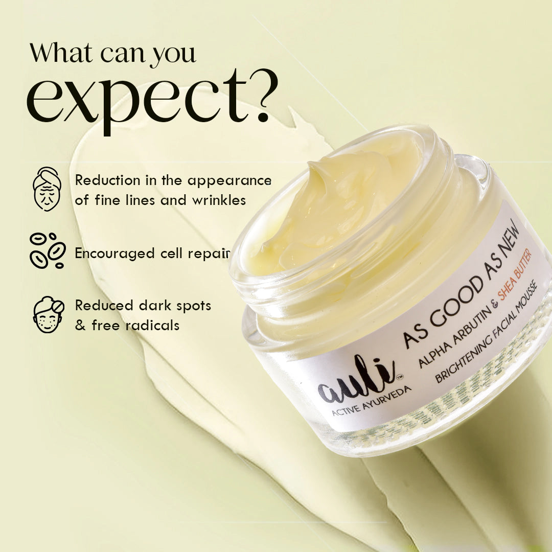 Alpha Arbutin & Shea Butter Leave - In Night Facial Mousse - AS GOOD AS NEW