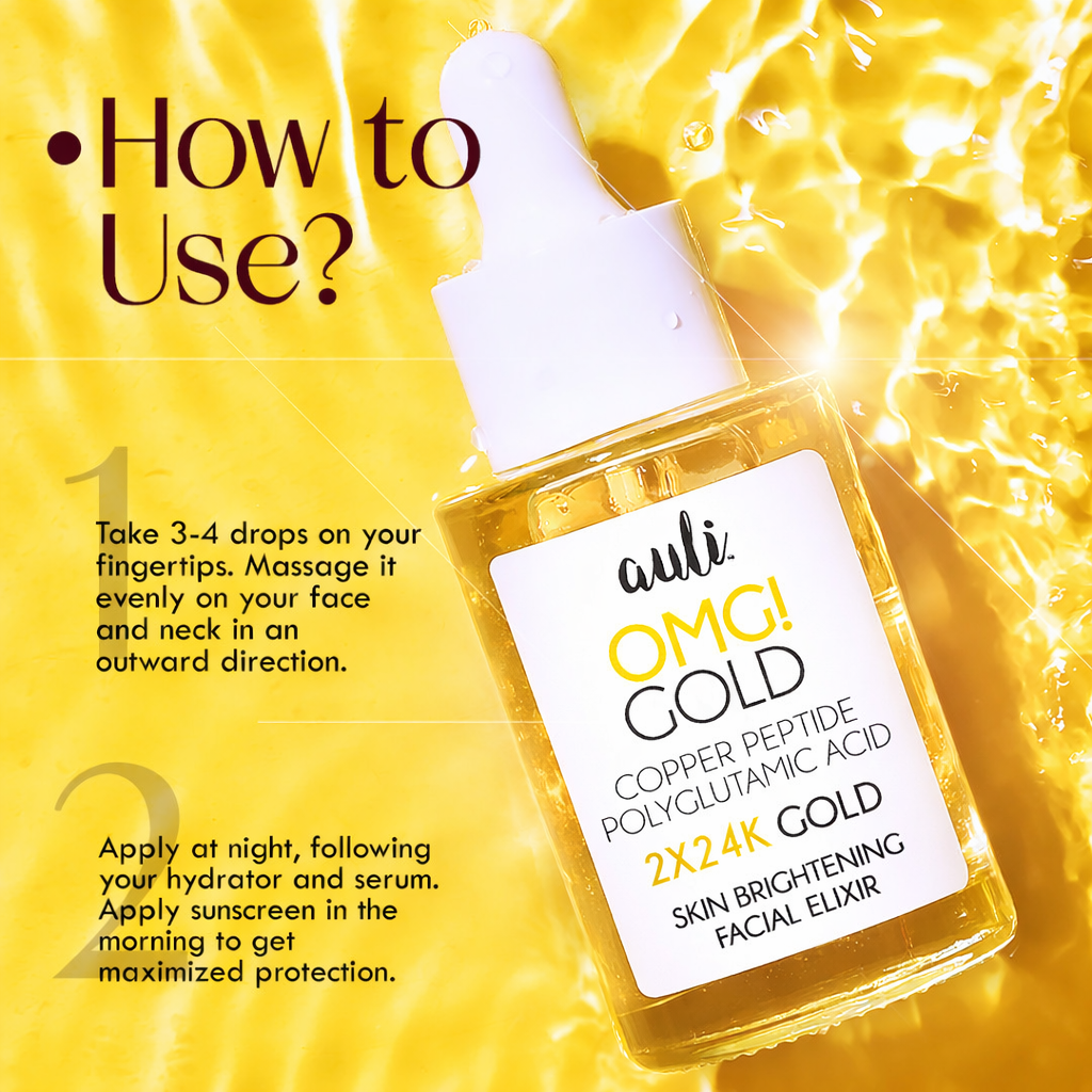 24K Gold Flakes Facial Oil - OMG! GOLD