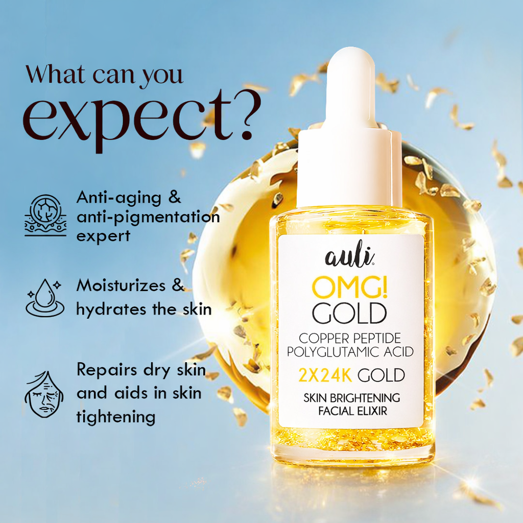24K Gold Flakes Facial Oil - OMG! GOLD