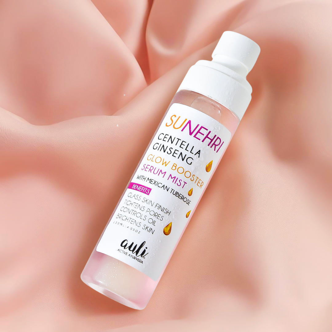 Sunehri Glow Booster Serum Mist – 24H Hydration & Glass Skin Finish | Auli Active Ayurveda