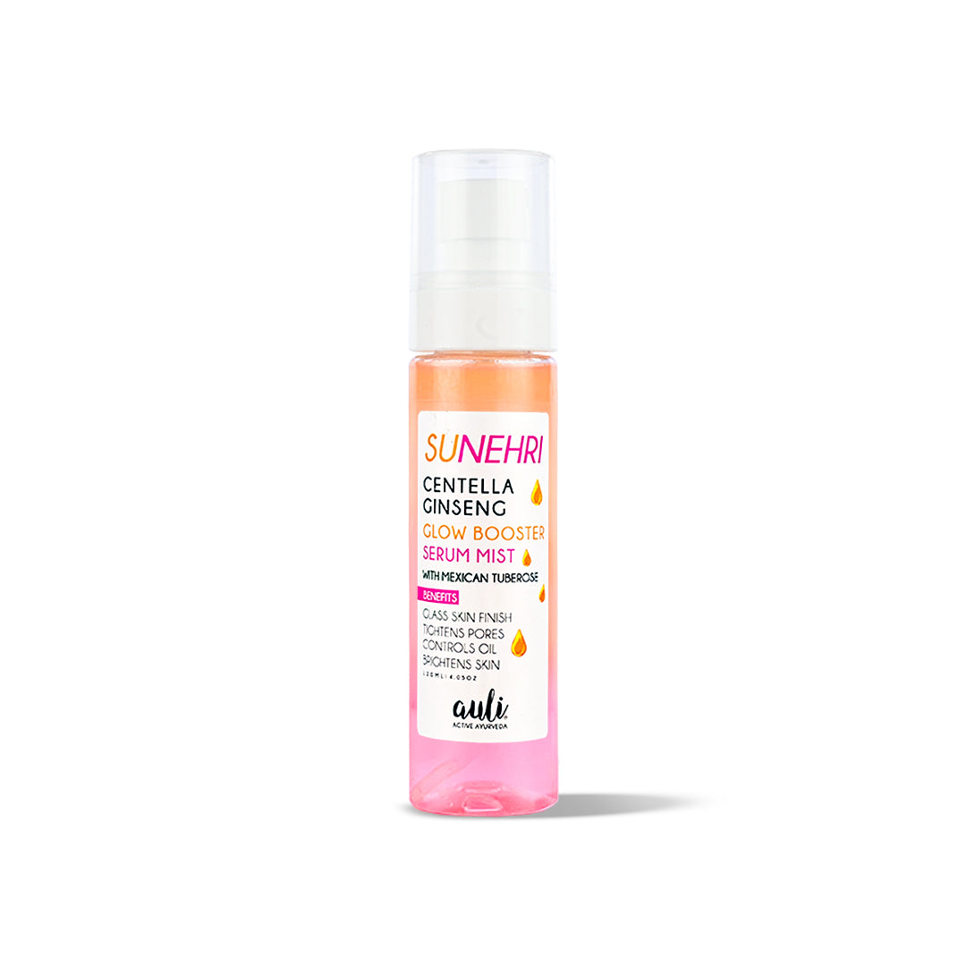 Sunehri Glow Booster Serum Mist – 24H Hydration & Glass Skin Finish | Auli Active Ayurveda