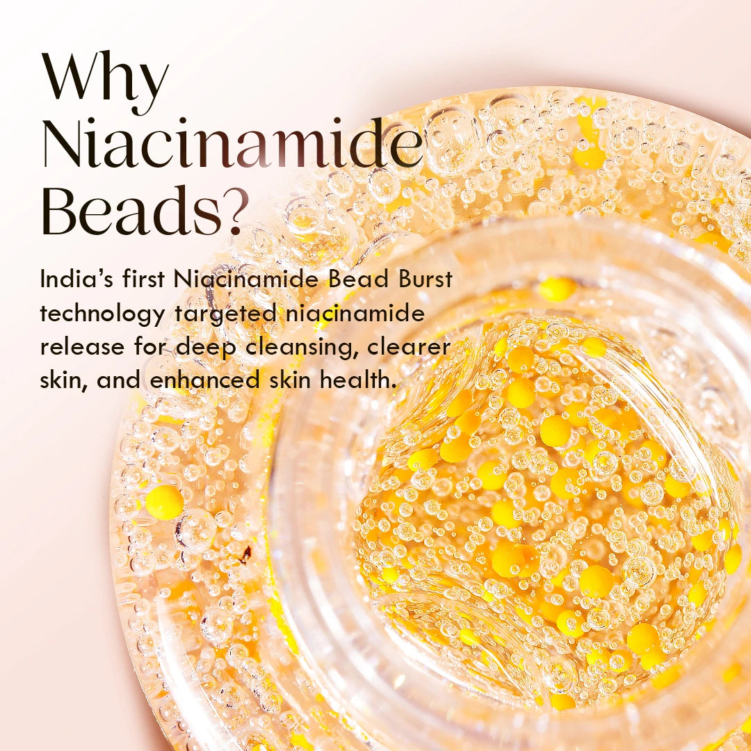 Organica Acne Cleanser with 2% Salicylic Acid, Niacinamide Beads, Centella & Saffron