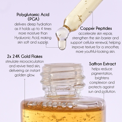 24K Gold Flakes Facial Oil - OMG! GOLD