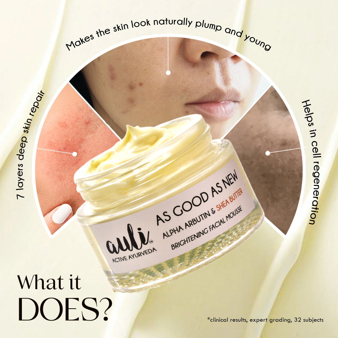 Alpha Arbutin &amp; Shea Butter Leave - In Night Facial Mousse - AS GOOD AS NEW