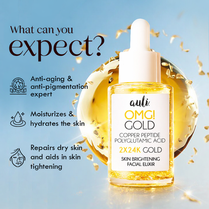 24K Gold Flakes Facial Oil - OMG! GOLD
