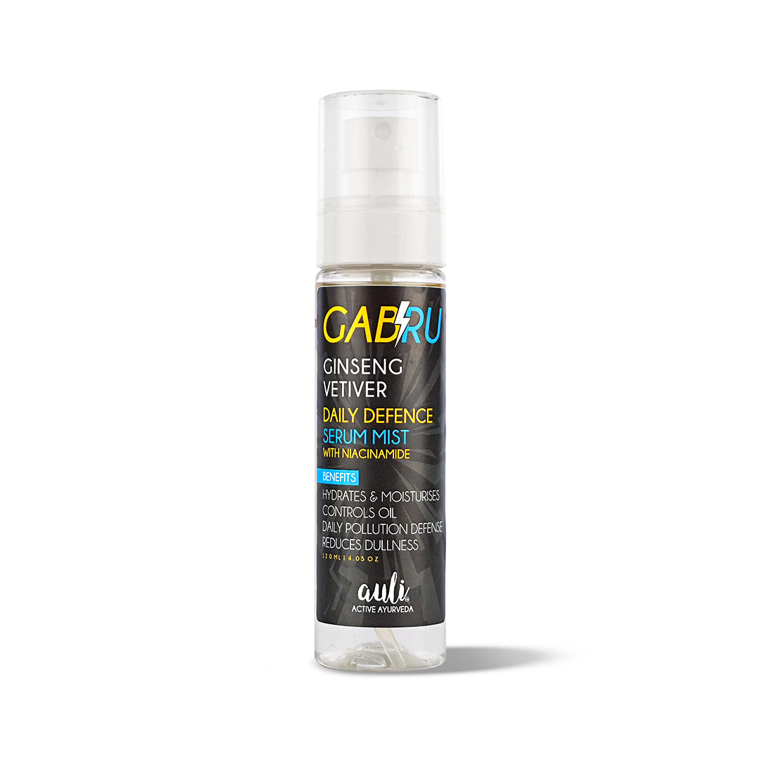 GABRU | Men’s 7 in 1 Facial Mist | Daily Defence Serum Mist with SPF 15 | Hydrates, Controls Oil, Pollution Defence, Reduces Dullness