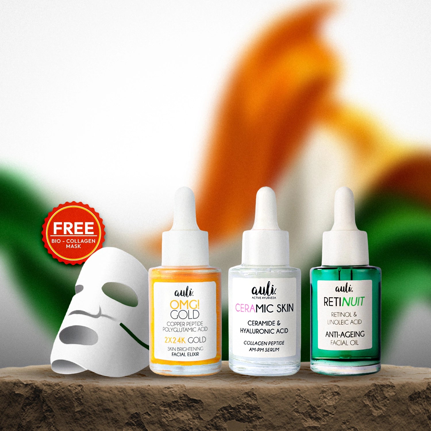 Glow, Repair &amp; Renew Serum Combo | OMG! Gold, Ceramic Skin &amp; Retinuit