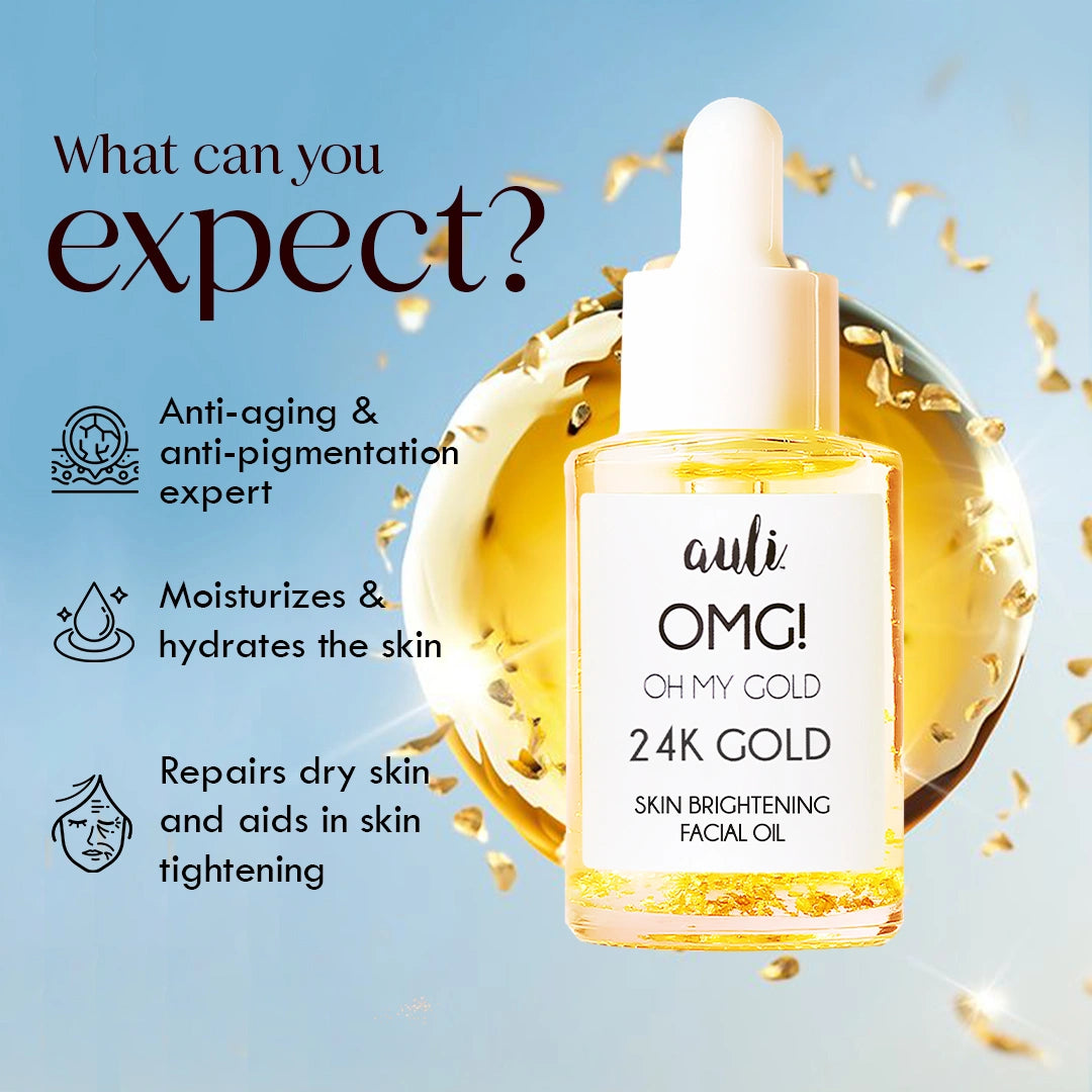 24K Gold Flakes Facial Oil - OMG