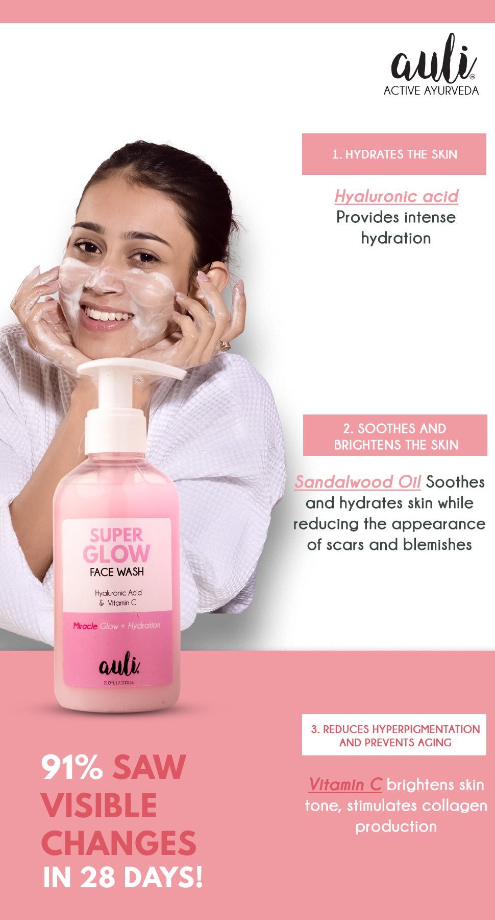 SUPER GLOW FACE WASH WITH HYALURONIC ACID AND SANDALWOOD