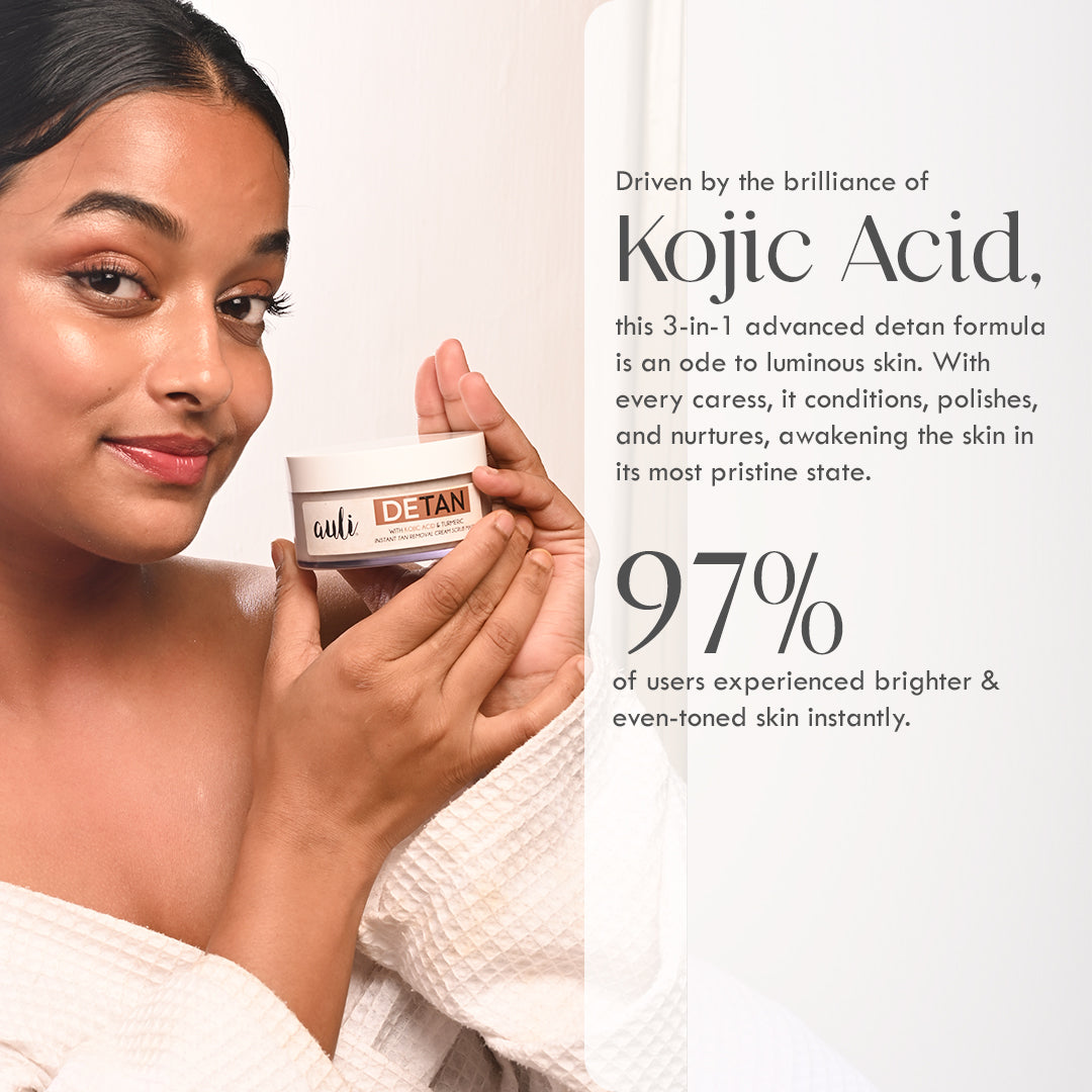 Kojic and Turmeric- Instant 3-in-1 Tan Removal Cream Scrub Mask- Detan