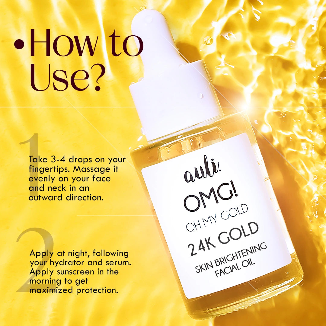 24K Gold Flakes Facial Oil - OMG