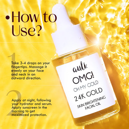 24K Gold Flakes Facial Oil - OMG