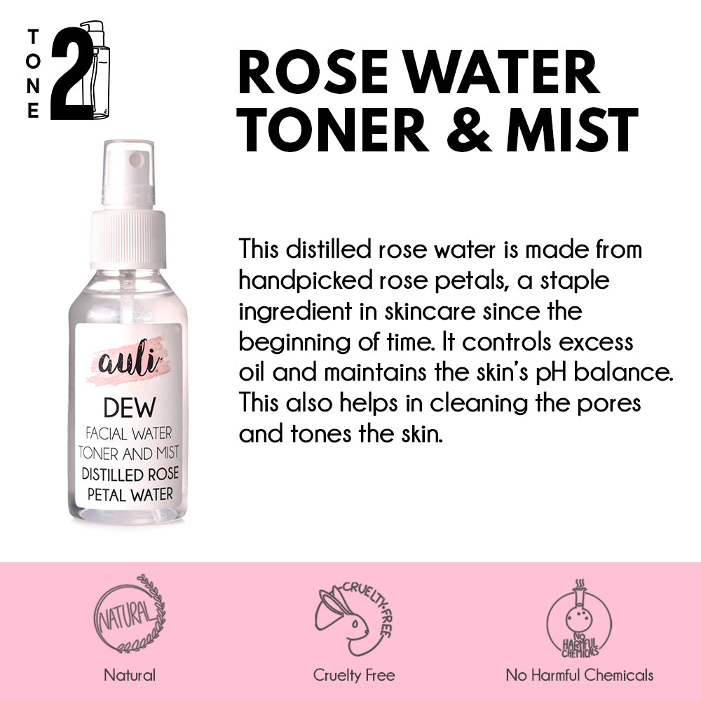 Auli Dew - Distilled Rose Petal Water - 30 ML